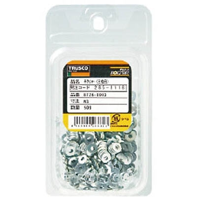 ■トラスコ中山(TRUSCO)　平ワッシャー　三価白　サイズＭ６　１５１個入  B726-0006  (M6 151ｲﾘ) B726-0006 (M6 151ｲﾘ)