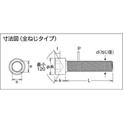 ■トラスコ中山(TRUSCO)　六角穴付ボルト三価　白　全ネジ　サイズＭ１０Ｘ３０　６本入  B730-1030 B730-1030