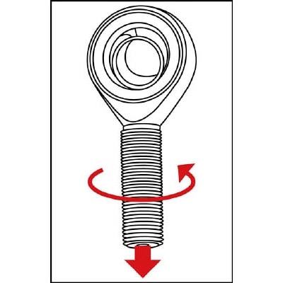 ■トラスコ中山(TRUSCO)　ロッドエンド　無給油式　オネジ１６ｍｍ  COSL16 COSL16