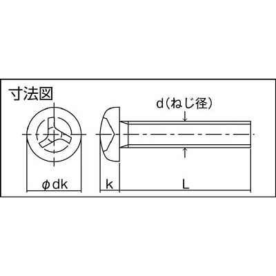 ■トラスコ中山(TRUSCO)　トライウイングナベ頭小ねじ　ステンレス　Ｍ５Ｘ１０　１３本入　B1120510 B1120510