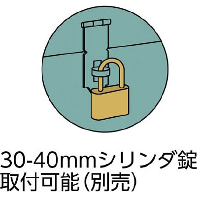 ■トラスコ中山(TRUSCO)　中型車載用前扉付工具箱　中皿なし　５００Ｘ３３０Ｘ２８０　F502 F502