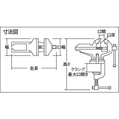 ■トラスコ中山(TRUSCO)　回転式ベンチバイス　BV-65SN BV-65SN