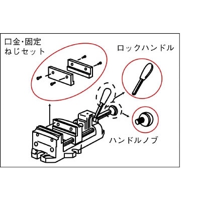 ■トラスコ中山(TRUSCO)　ＦＱ７５・１００／ＱＵ７５・１００ロックハンドル　FQCM FQCM