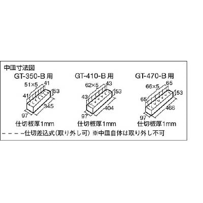 ■トラスコ中山(TRUSCO)　３段式工具箱　３５２Ｘ２２０Ｘ３４３　ブルー  GT-350-B GT-350-B