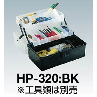 ■トラスコ中山(TRUSCO)　ホームケース　３２１Ｘ１９５Ｘ１６５　ブラック  HP-320BK HP-320 BK