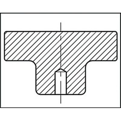 ■ベンリック　小型アルミニウムハンドル車（回転握り付き・センター穴）５０　AHR50C AHR50C