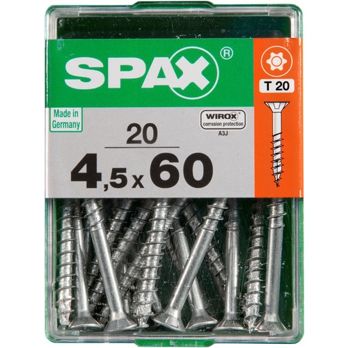 ■ＳＰＡＸ　ＷＩＲＯＸ　ヴァイロックス　皿ネジ　４．５×６０　（２０本入） 4191010450602