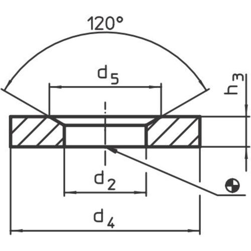 ■ＨＡＬＤＥＲ　円錐シート　焼入れ鋼　適合ボルトＭ２４ 23050.0124