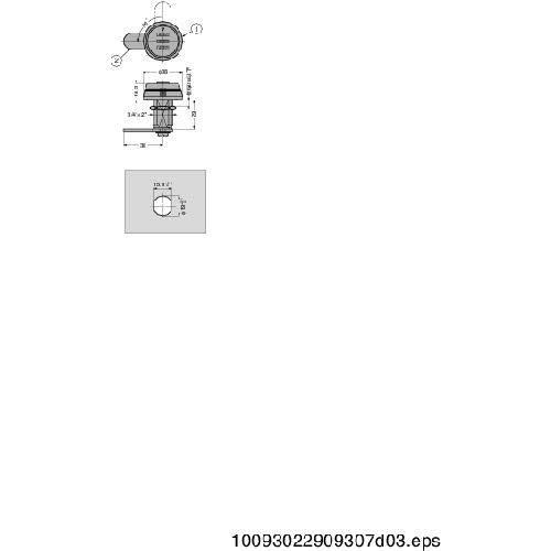 ■スガツネ工業　（１５００１００２８）２９０－９３０７ダイヤル錠付クオーターターン 2909307