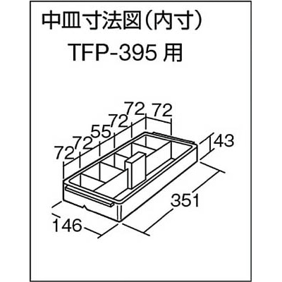 トラスコ中山(TRUSCO)　バンパーボックス　全長３９４ｍｍ　TFP-395 TFP-395