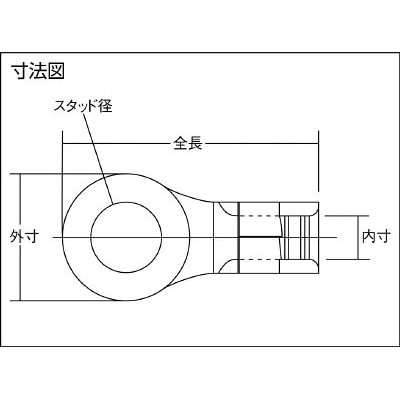 ニチフ　裸圧着端子　Ｒ形（１００Ｐ）　R5.58 R5.58