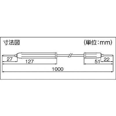 ■テイシン電機　テスターリード　１００ｃｍ　テスターピン大⇔テスターピン小　TLA201 TLA201