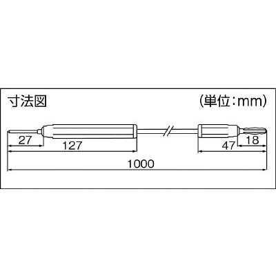 ■テイシン電機　テスターリード　１００ｃｍ　テスターピン大⇔バナナプラグ　TLA202 TLA202