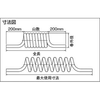■チヨダ　タッチスパイラル　６ｍｍ／使用範囲１７５０ｍｍ　TPS-6-45 TPS-6-45
