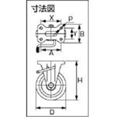 ■シシク　ウレタン固定車　１５０ｍｍ　UWKB-150　(ﾌﾞﾚｰｷﾂｷ) UWKB-150　(ﾌﾞﾚｰｷﾂｷ)