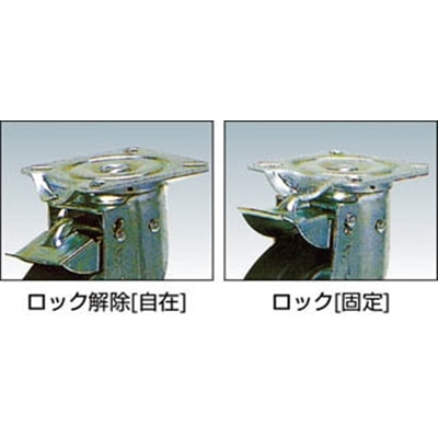 ■シシク　自在⇔固定切換キャスター　ゴム車輪　１５０径　NJK-150W NJK-150W