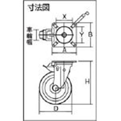 ■シシク　自在⇔固定切換キャスター　ウレタン車輪　１３０径　NJK-130UW NJK-130UW