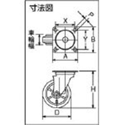 ■シシク　ステンレスキャスター　自在ウレタン車輪付　SUNJ-100-POTH SUNJ-100-POTH