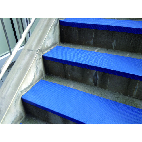 ■ワニ印　階段養生カバー　ダイヤ階段（ソフト）　ブルー　１４枚入り 000136