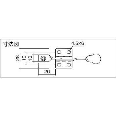 ■角田　ハンドル横型トグルクランプ　Ｎｏ．０１　KC-01 KC-01