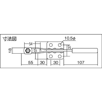 ■角田　ステンレス製ハンドル横型トグルクランプ　Ｎｏ．３８Ｂ大－２Ｓ　KC-38BL-2S KC-38BL-2S
