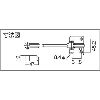 ■角田　ハンドル立型トグルクランプ　Ｎｏ．ＨＶ５５０　KC-HV550 KC-HV550