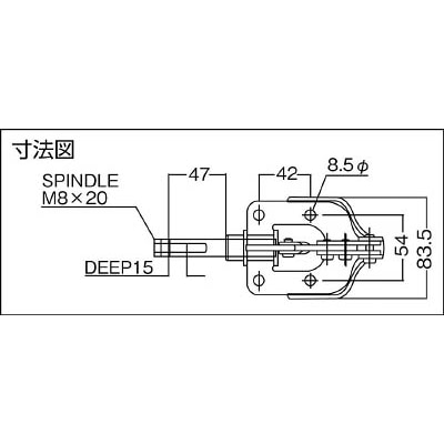 ■角田　横押し型トグルクランプ　Ｎｏ．５１　KC-51 KC-51
