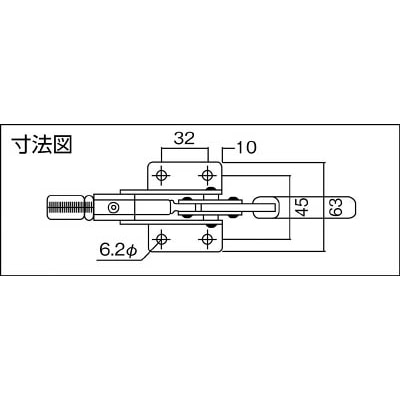 ■角田　横押し型トグルクランプ　Ｎｏ．５０Ａ　KC-50A KC-50A