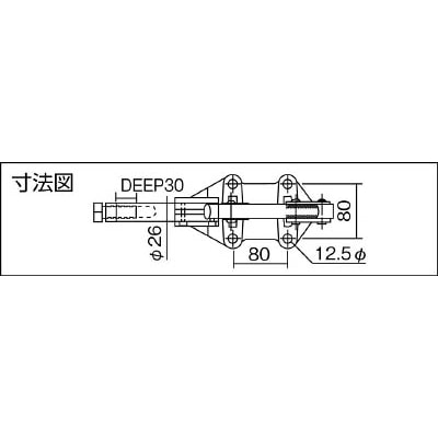 ■角田　横押し型トグルクランプ　Ｎｏ．５１Ｃ　KC-51C KC-51C