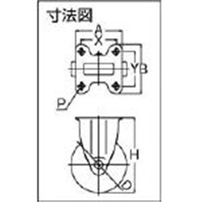 ■ユーエイ　キャスターステンレス製固定車　１３０径ナイロン車輪　SUS-NK2-130 SUS-NK2-130