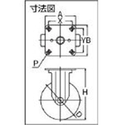 ■ユーエイ　キャスターステンレス製固定車　１５０径ナイロンホイルウレタン車輪　SUS-GUK2-150 SUS-GUK2-150