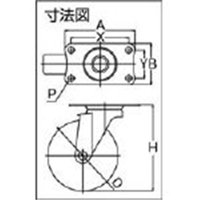 ■ユーエイ　キャスター　ステンレス製自在車　径５０ウレタン車輪　SUS-E-50UR SUS-E-50UR