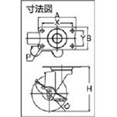 ■ユーエイ　キャスター　ステンレス製Ｓ付自在車　径７５ウレタン車輪　SUS-E-75URS SUS-E-75URS