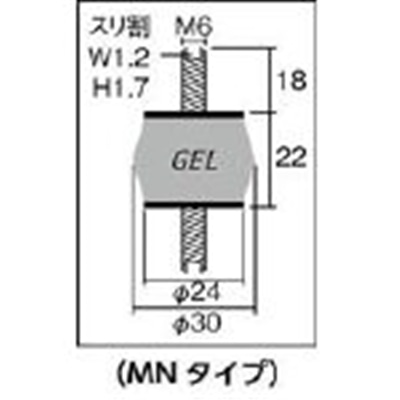 ■Ｔａｉｃａ　防振材インシュレ－タ－　ＭＮ－３　Ｍ６ｍｍ　２．０～３．５ｋｇ　MN-3 MN-3