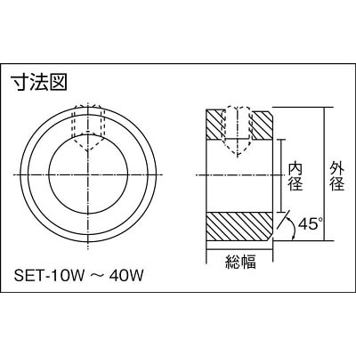 ■ＥＶＮ　セットカラー（メッキ）　内径４２×外径６３×幅１８ｍｍ　SET-42W SET-42W