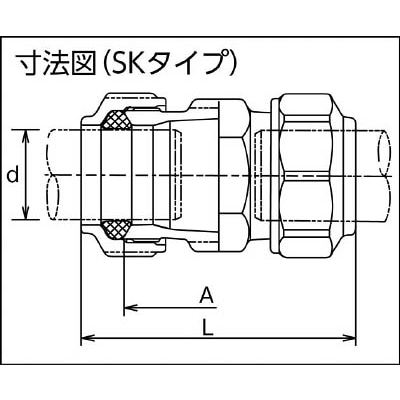 ■ＳＫカワニシ　塩ビ管用継手　ネオＳＫソケットＶ１３　SKSV13 SKSV13