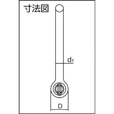 ■大洋　強力長シャックル（ランヤード捻じ込みタイプ）　７トン　TSLSR-7 TSLSR-7