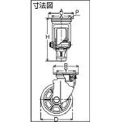 ■ヨドノ　重荷重用ウレタン車付自在車　YRJM130 YRJM130