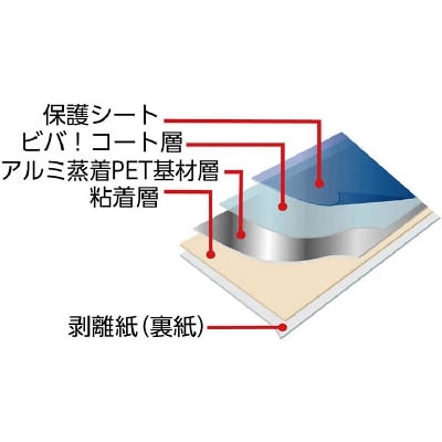 ■タカハラ　ビバフィルム（超耐久保護フィルム）　５００ｍｍ×５ｍ　ミラータイプ　TN100MS5 TN100MS5