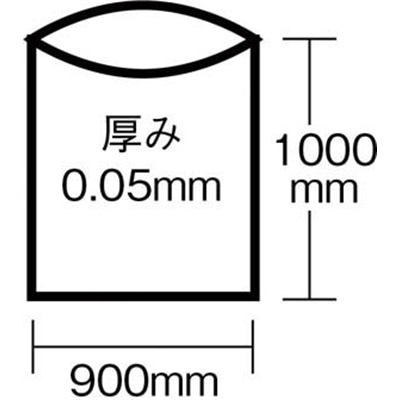 ■積水　９０型ポリ袋　半透明　Ｗー９０　N-1042 N-1042
