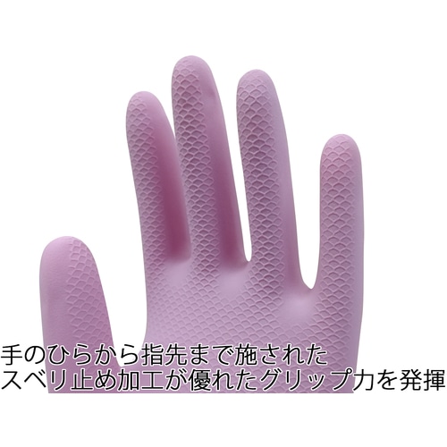 ■トワロン　天然ゴム手袋　天然ゴムうす手　ピンク　Ｍ 217M