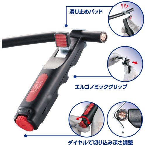 ■ベッセル　ケーブルストリッパー　３７００ＫＭ　シース外径８～２８ｍｍ 3700KM