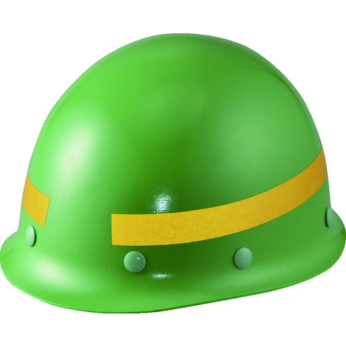 ■緑十字　ヘルメット用弓型ラインテープ（反射）　黄　２０幅×２６０ｍｍ　１０本組 235143