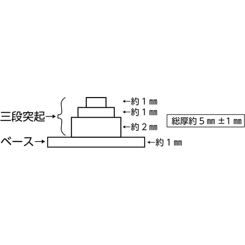 ■緑十字　滑り止めシート　薄い緑（若草）　三段突起タイプ　１５０×４００×５ｍｍ　合成ゴム製 260125