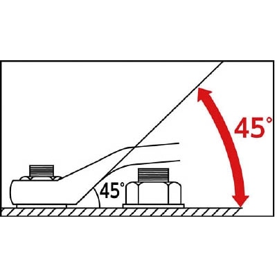 ■ＴＯＮＥ　ロングめがねレンチ（４５°）　１９Ｘ２１ｍｍ　M45-1921 M45-1921