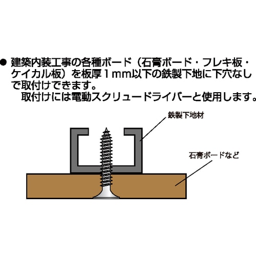 ダイドーハント　ステンレス　軽天ビス　ラッパ　３．５ｘ３２　（Ｄ８）（５００） 00041594