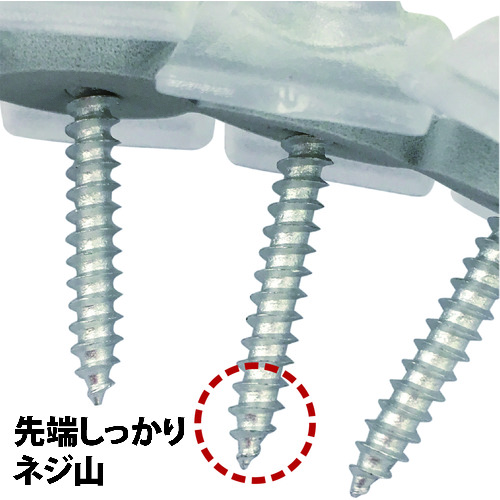 ダイドーハント　ショート連結波板ビス　１２連Ｘ８本（９６本入）　４．２Ｘ２３ｍｍ　クリア 00045952