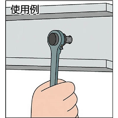 ■スーパー　片口ラチェットレンチ（爪式）六角対辺：１９　RN-19 RN-19