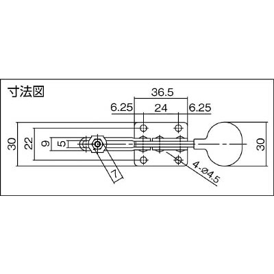 ■スーパー　下方押え型トグルクランプ（水平ハンドル式）　TD01F TD01F