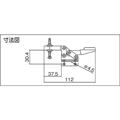 ■スーパー　下方押え型トグルクランプ（水平ハンドル式）　TD03F TD03F
